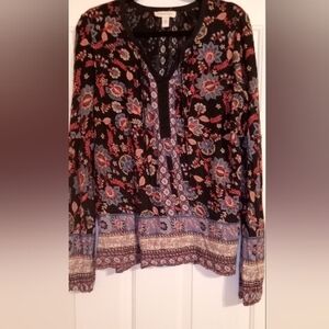 American Vintage Long Sleeve Bohemian Blouse Size Large